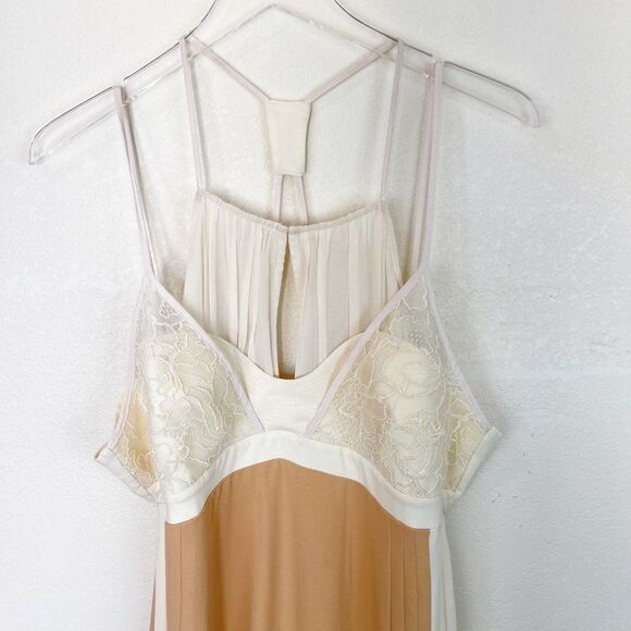 Jonathan Simkhai Cream Maxi Gown Strppy Dress Size 12 - Picture 2 of 12